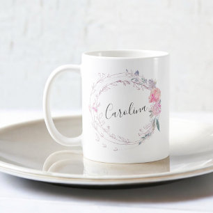 Blush Pink Flowers Coffee Mug