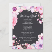 Blush Pink Flowers on Black Wishing Well