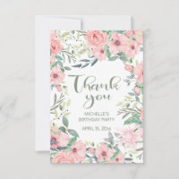 Blush Pink Flowers Sage Green Leaves Sweet 16