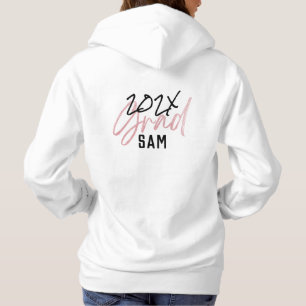 Blush Pink Foil Grad Year Custom Chic Hoodie