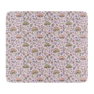 Blush Pink Fungi Coquettecore Feminine Gift Cutting Board