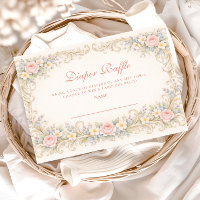 Blush Pink Garden Baroque Diapper Raffle