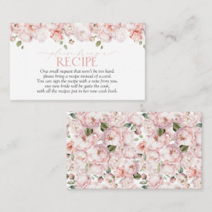 Blush Pink Garden Flowers Please Bring A Recipe Enclosure Card