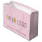 Blush Pink Gift Bag Custom Logo Personalised Bulk