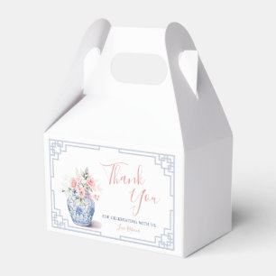 Blush Pink Ginger Jar Chinoiserie Baby Shower Favour Box
