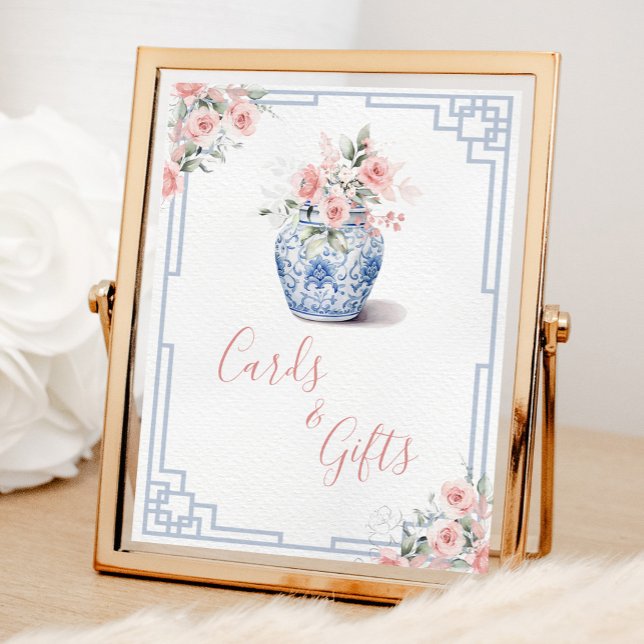Blush Pink Ginger Jar Chinoiserie Cards and Gifts Poster (Creator Uploaded)