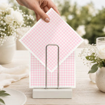 Blush Pink Gingham Tea Garden Party