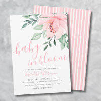 Blush Pink Girl Floral Baby in Bloom Shower