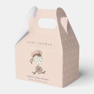 Blush Pink Girl Little Sailor Nautical Baby Shower Favour Box