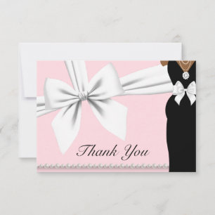 Blush Pink Girly Ethnic Princess Fancy Baby Shower Thank You Card