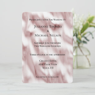 Blush Pink Glam Romantic Wedding Invitation