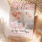 blush pink glitter 5 grid photo baby girl birth