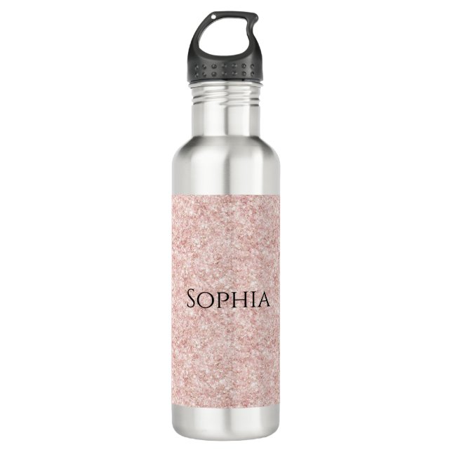 Blush Pink Glitter  710 Ml Water Bottle (Front)