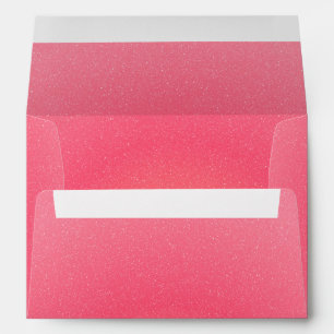 Blush Pink Glitter Envelope with Address Window