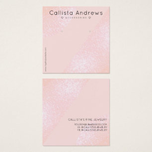 Blush Pink Glitter Geo Heart Earring Display