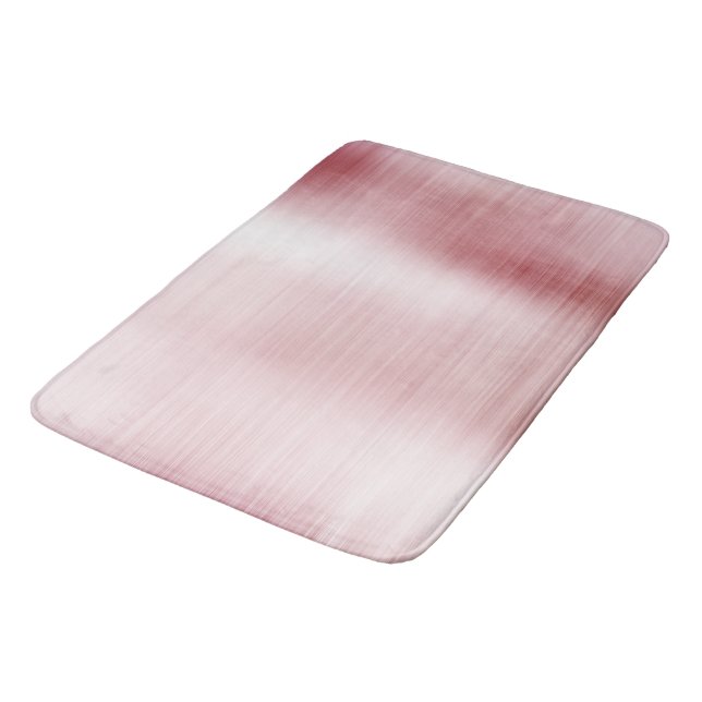 Blush Pink Glitzy Chic Glam Sparkle Bath Mat (Angled)