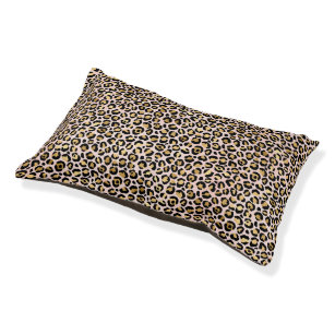 Blush Pink Gold Black Leopard Print          Pet Bed