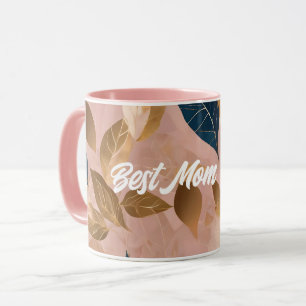 Blush Pink Gold Boho Leaves Popular Collection Mug