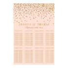 Blush Pink & Gold Confetti Wedding Seating Chart