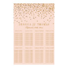 Blush Pink & Gold Confetti Wedding Seating Chart