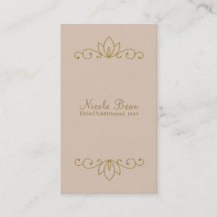 Blush Pink & Gold Elegant Chic Custom Glam Business Card