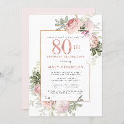 80th Birthday Invitations | Zazzle.co.nz
