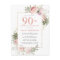 Blush Pink Gold Floral 90th Birthday Party