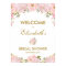 Blush Pink Gold Floral Bridal Shower Welcome Sign