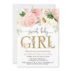 Blush pink gold Floral Girl baby shower