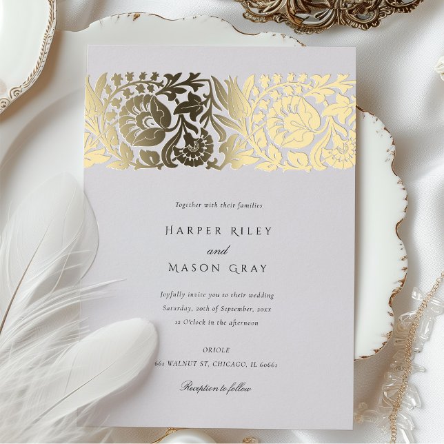 Blush Pink Gold Foil Floral Ornamental Wedding (Creator Uploaded)