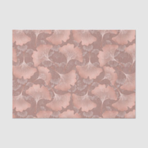 Blush Pink Gold Ginkgo Leaves Elegant Botanical 7 Tissue Paper