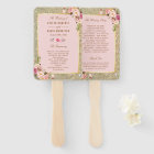 Blush Pink Gold Glitters Floral Wedding Program