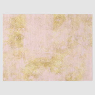 Blush Pink Gold Grunge Tissue Paper
