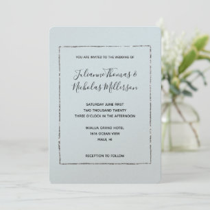 Blush Pink Gold Simple Chic Wedding Invites