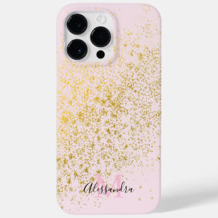 Blush Pink Gold Sparkle Case-Mate iPhone 14 Pro Max Case