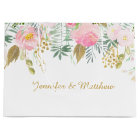 Blush Pink Gold Watercolor Flowers LARGE Gift Bags