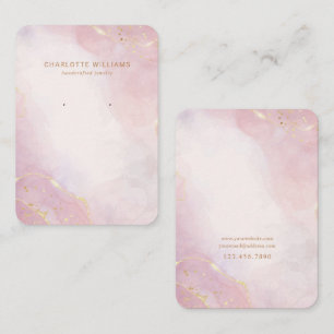 Blush Pink Gold Watercolor Jewellery Card