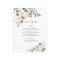 Blush Pink Gold White Floral Wedding Menu Cards