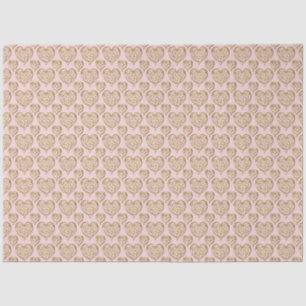 Blush Pink Golden Hearts Tissue Paper