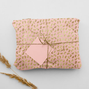 Blush Pink Golden Paint Strokes #FFCEC7 Tissue Paper