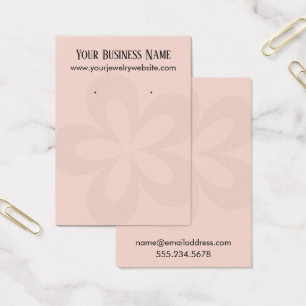 Blush Pink Graphic Flower 1 Earring Holder Display
