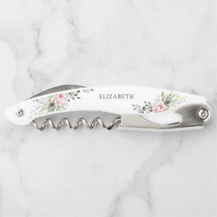 Blush Pink Greenery Bridal Shower  Waiter's Corkscrew