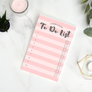 Blush Pink & Grey Checkbox To Do List Post-it Notes
