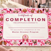 Blush Pink Grooming Academy Graduation