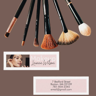 Blush Pink Hair, Makeup & Beauty Studio Mini Business Card