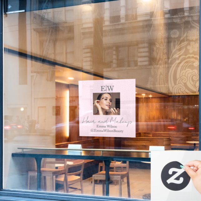  Blush Pink Hair, Makeup & Beauty Studio Monogram  (Cafe Window)
