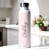 Blush Pink Handwritten Text Elegant