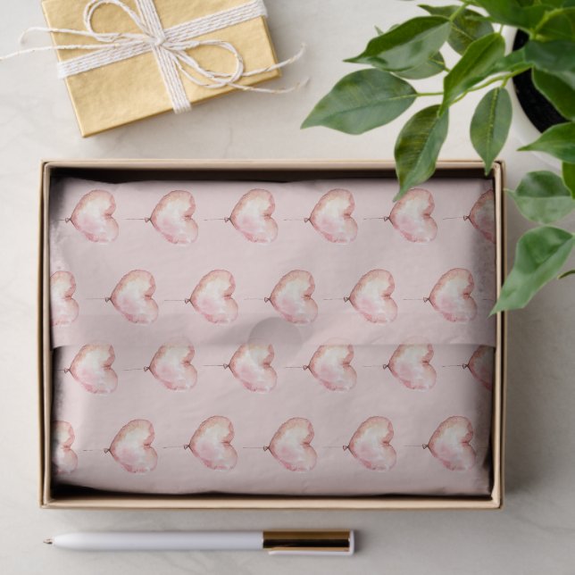 Blush Pink Hearts Birthday Tissue Paper (Gift)