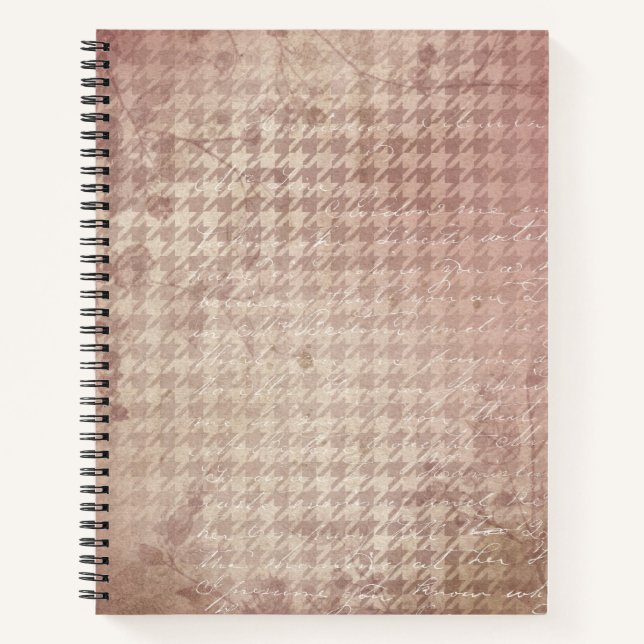 Blush Pink Houndstooth | Elegant Neutral Journal (Front)