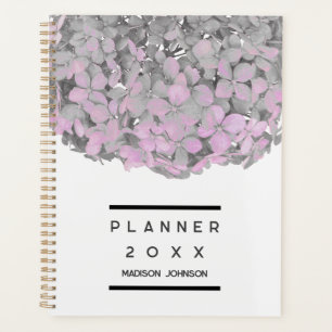 Blush Pink Hydrangea Floral Personalised Planner